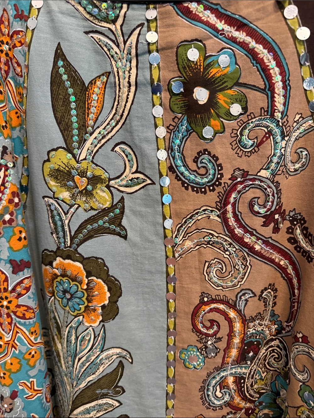 Soft Surroundings paisley print full skirt. - Picture 2 of 8